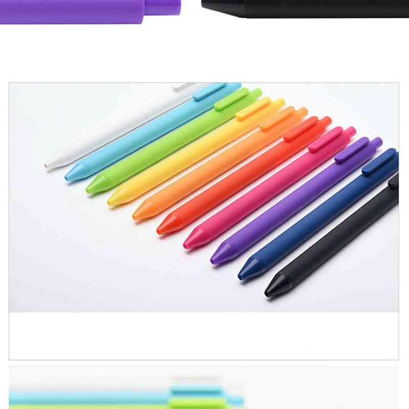 10stk Original Xiaomi Mijia-Kaco Pen 0.5mm Gel Signering Pen Core Holdbar Signering-Pen Genopfyldning Glat Skrivning Smart-Home - Sort