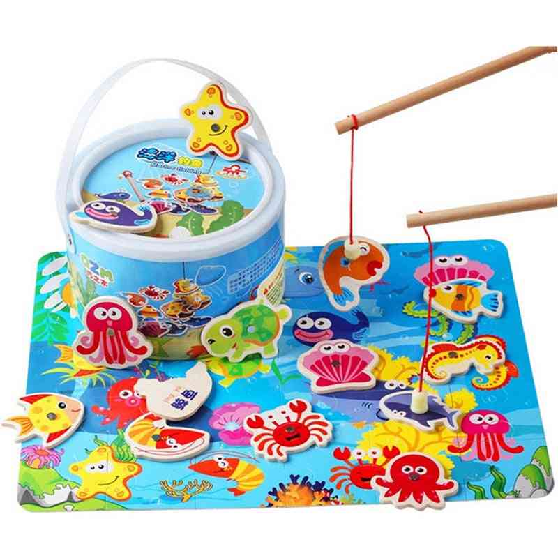 Peuter baby educatief puzzelspeelgoed, kinderen houten magnetisch visspel speelgoed voor kinderen - geen puzzel