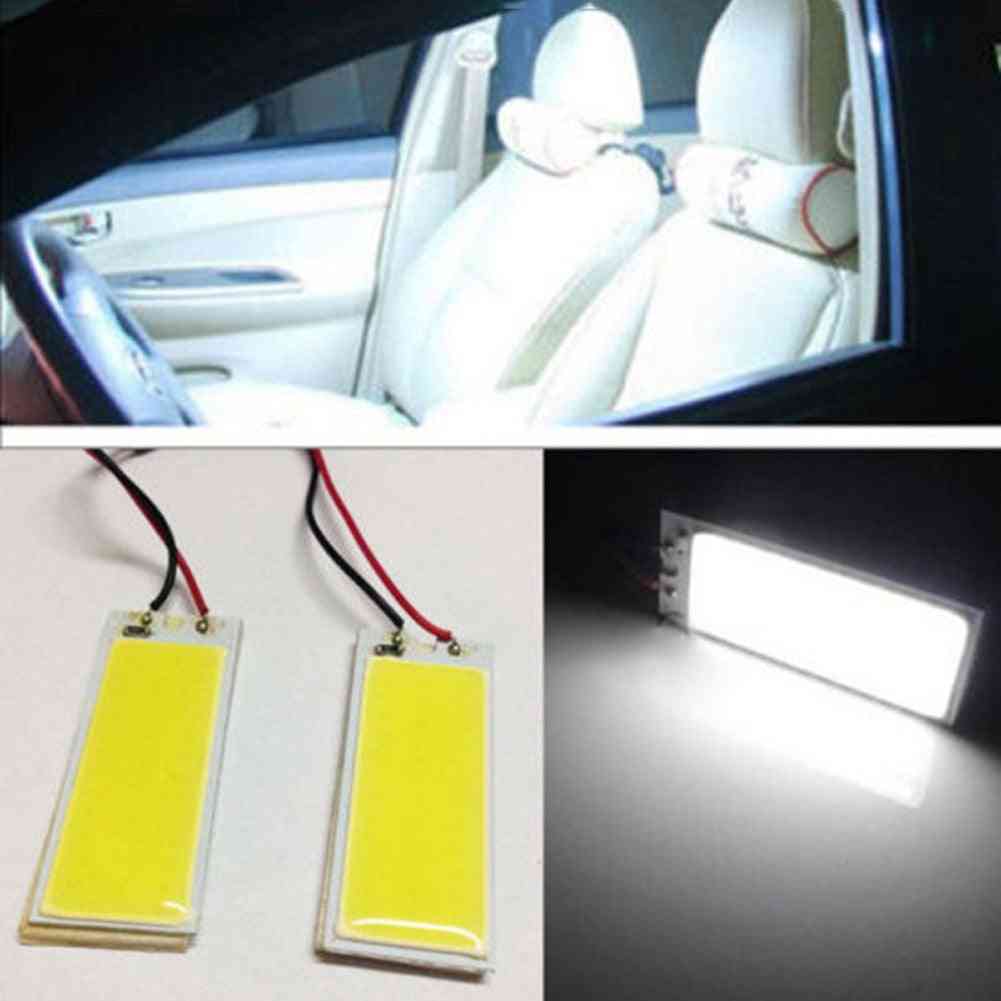 Automobile Hid Cob Led Dome Map Light Bulb Auto Interior Panel Lamp With Adapter