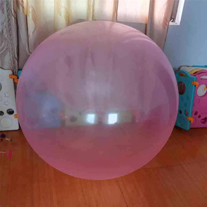 Ballon de ballon d'eau gonflable moyen 40cm / 50cm / 70cm ballon à bulles tpr sans pompe à air - parc aquatique extérieur jouets parent / enfant - 40cm bleu