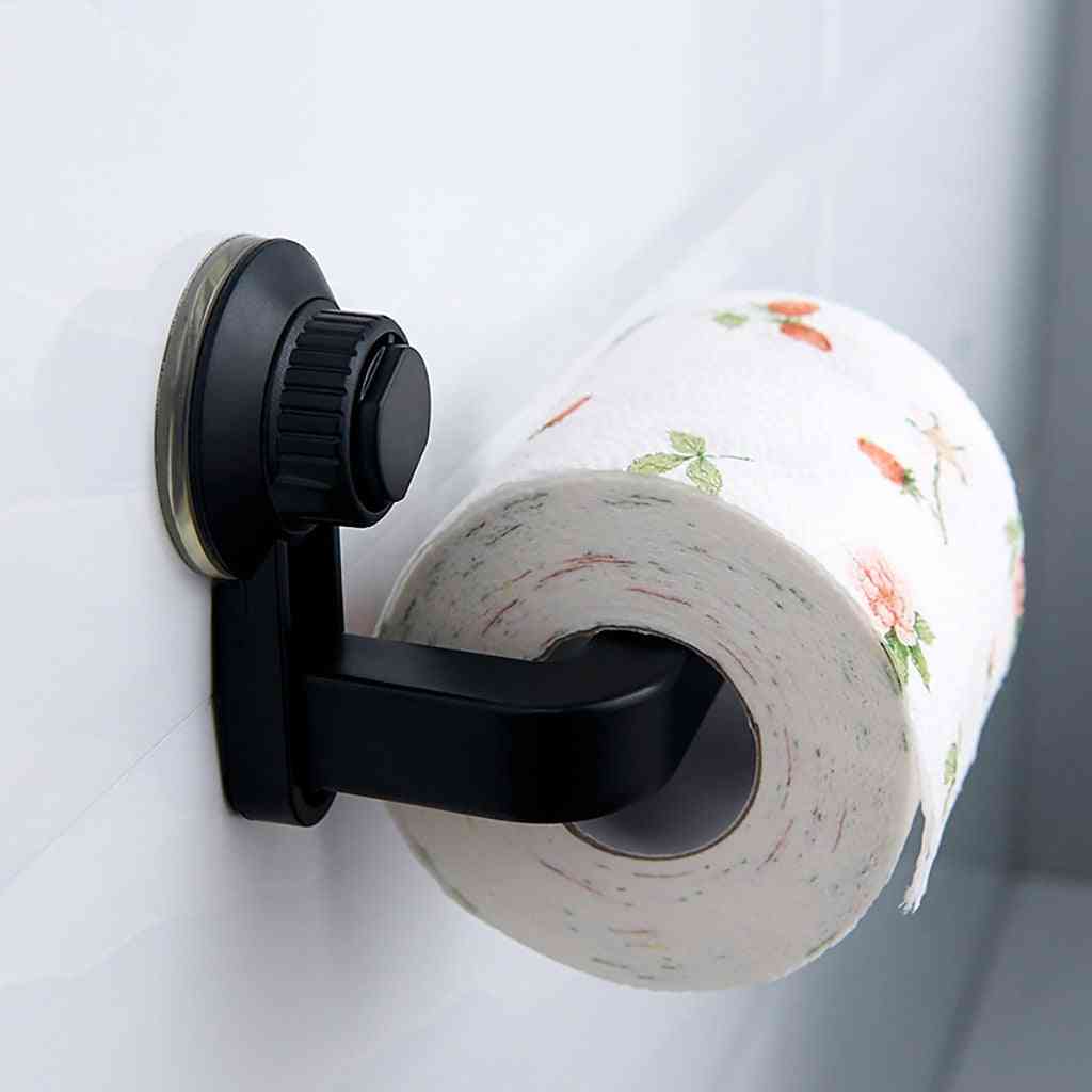 Bathroom Toilet Paper Holder - Super Storage Suction Cup, Removable Rack