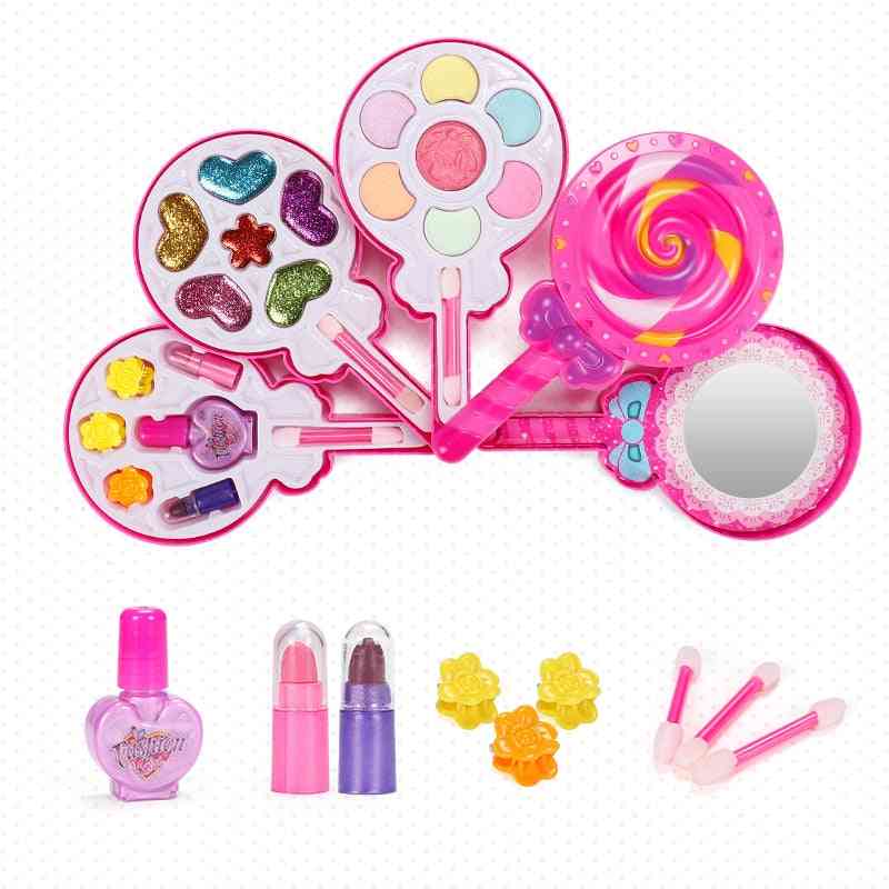 Prinsessa smink skönhetssäkerhet giftfria kit leksaker för tjejer som klär kosmetiska tjejgåvor - ssnh-10671b