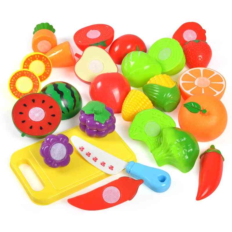Plastic Food Toy-cut Fruit, Vegetable, Pretend Play