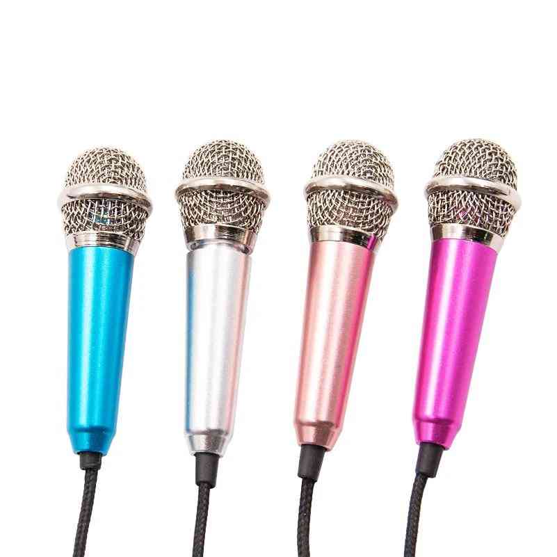 Handheld Mini Microphone, 3.5mm Double Track Plug For Smart Cell Phone/pc