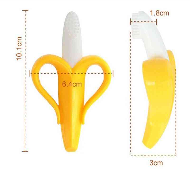 Banana Safety Food Grade Silicone Fruit Teethers For Babies Infant Toothbrush Chew