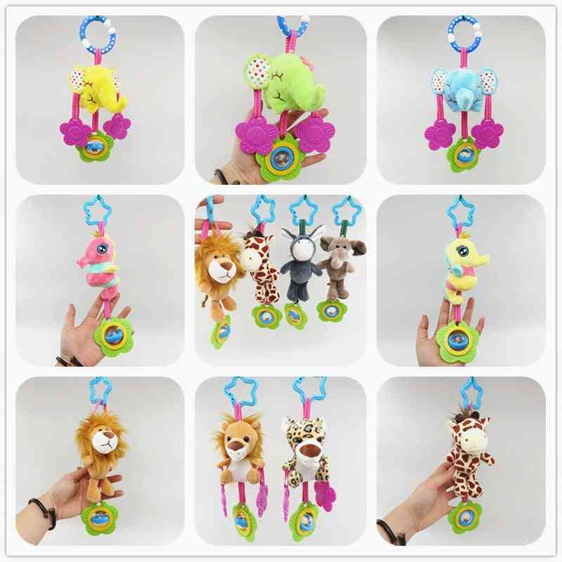 Dibujos animados elefante burro juguetes de peluche, sonajero de bebé campana de mano cochecito de bebé cuna colgando sonajeros regalos de cumpleaños de navidad - 1