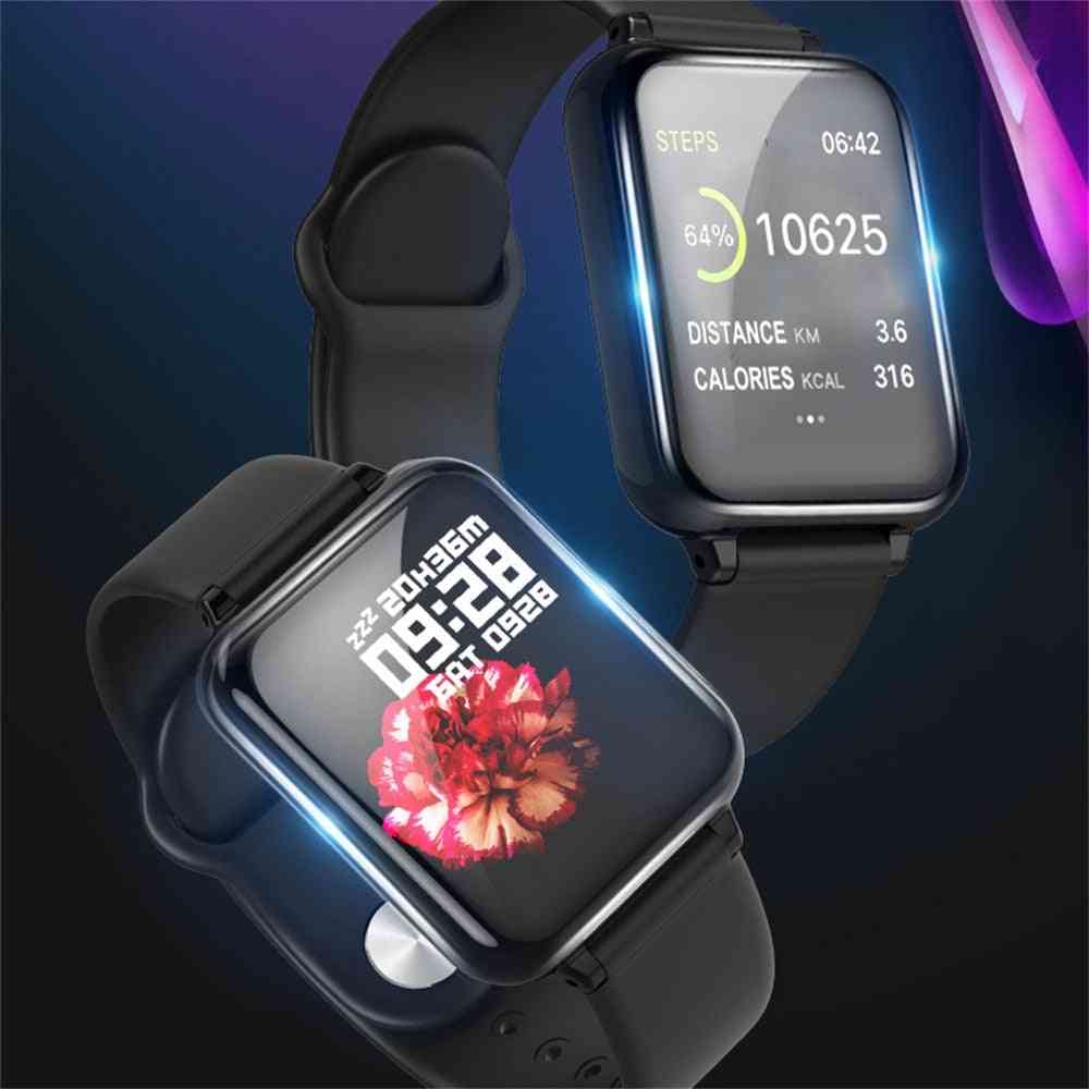 Hero band 3 b57 smartklocka för män / kvinnor för Android-telefon, hjärtfrekvens, blodtryck - lägg till svart stål