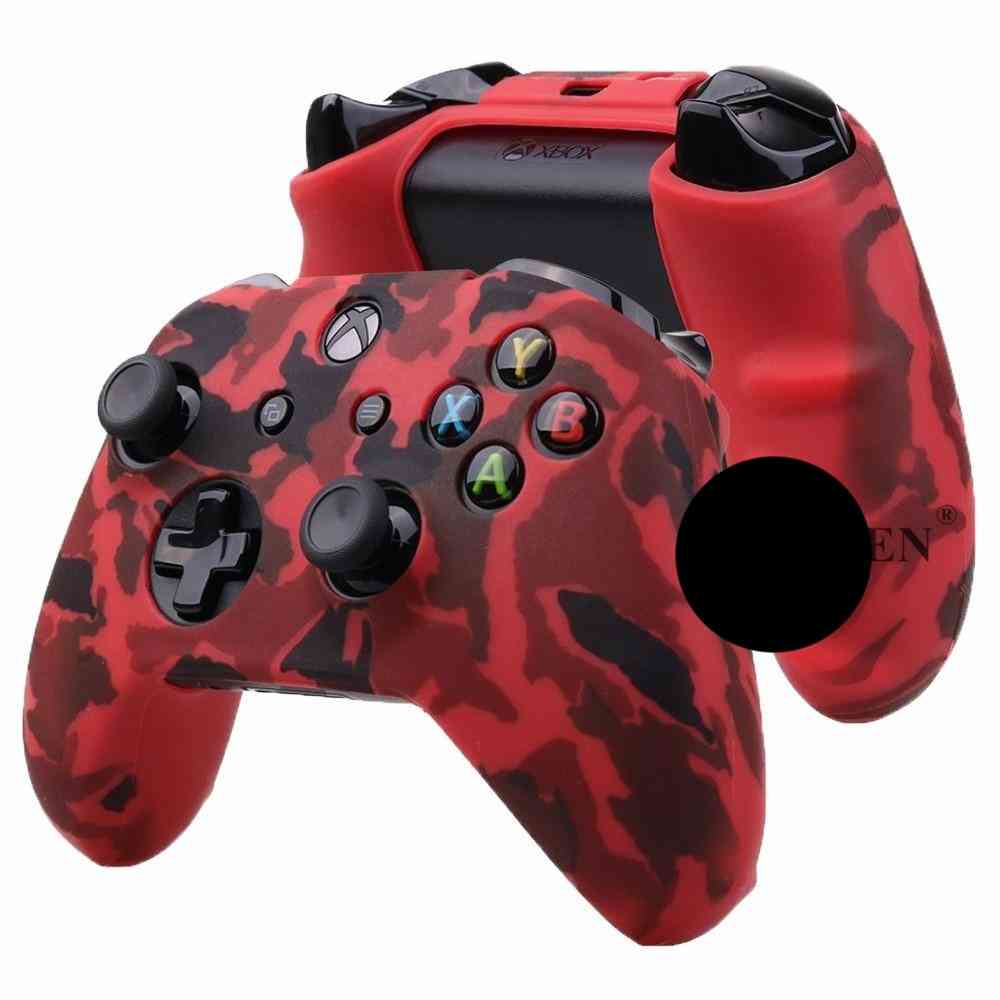 Silicone Protective Skin Case For Xbox One X S Controller Protector Water Transfer Printing Camouflage Cover Grips Caps