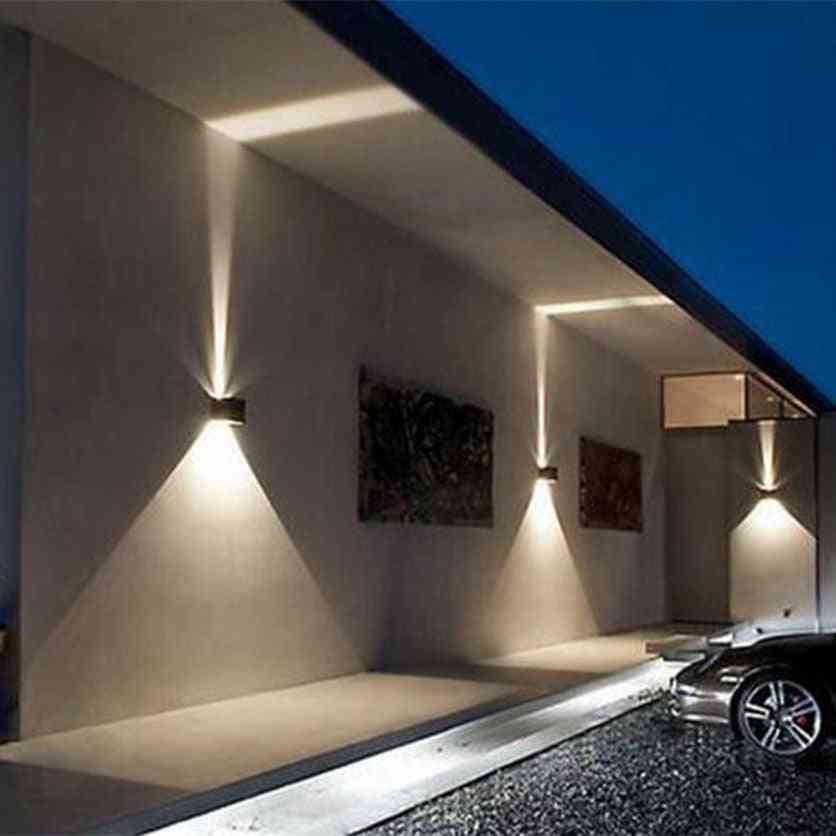 12W instelbare wandlamp op en neer, aluminium buitenkant, voor buiten, tuin, veranda, slaapkamer, huis - White House-200003938 / 7W / Witte kleur 6000K