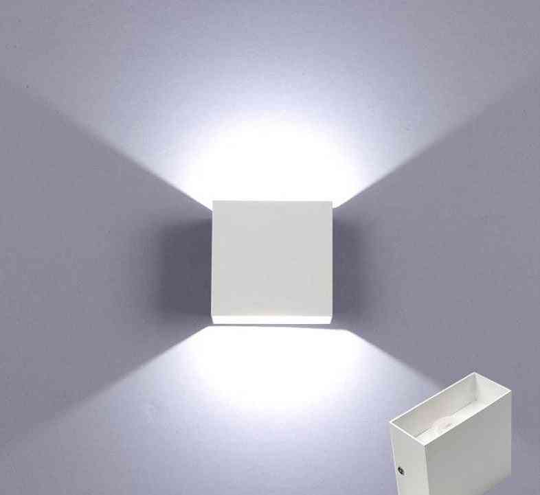 Regulowana lampa ścienna w górę iw dół 12W, zewnętrzna aluminiowa, na zewnątrz, do ogrodu, werandy, sypialni, domu - biały dom-200002573 / 12W / ciepły biały 3000K
