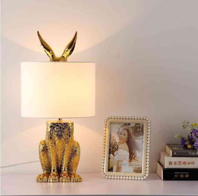 Moderné maskované stolné lampy z králičej živice - retro priemyselné stolové lampy