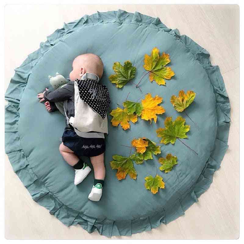 Newborn Baby Padded Play Mats - Game Rugs Round Floor Carpet For