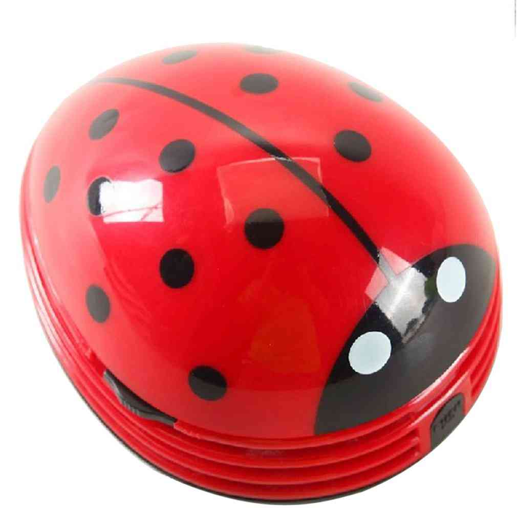 Portable Cute Ladybug Design-dust Collector, Mini Vacuum Cleaner