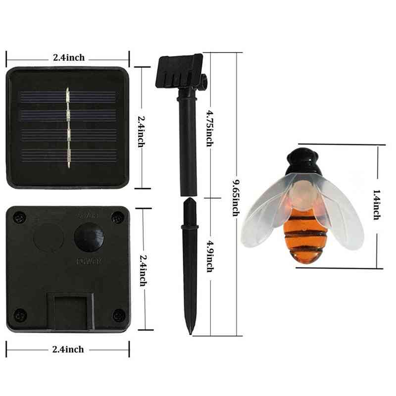 Op zonne-energie schattige honingbij, led-sprookjeslicht voor buiten tuindecoratie