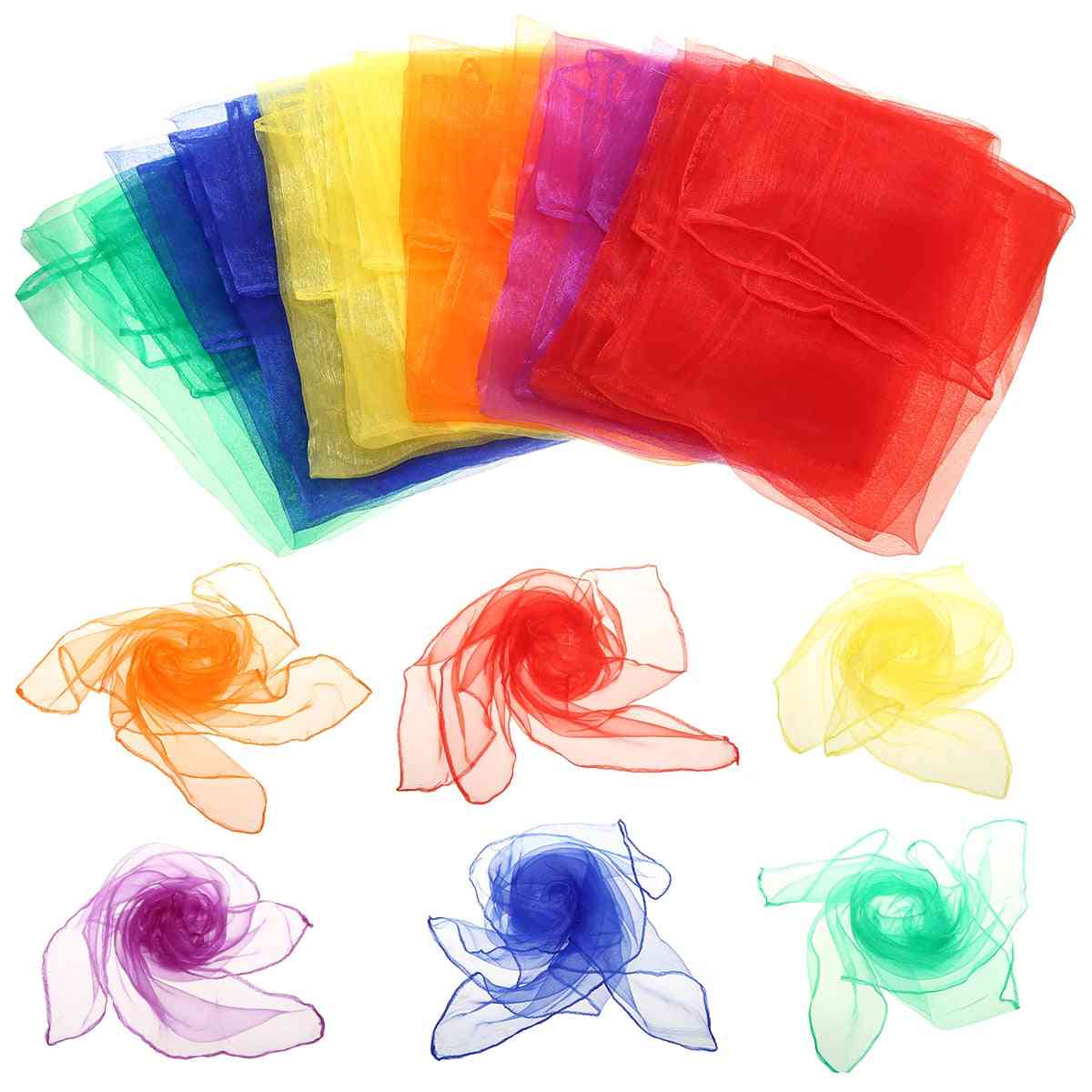 Praktische 6-Farben-Turnschals für Outdoor-Spielzeuge zum Tanzen und Jonglieren von Handtüchern Süßigkeiten
