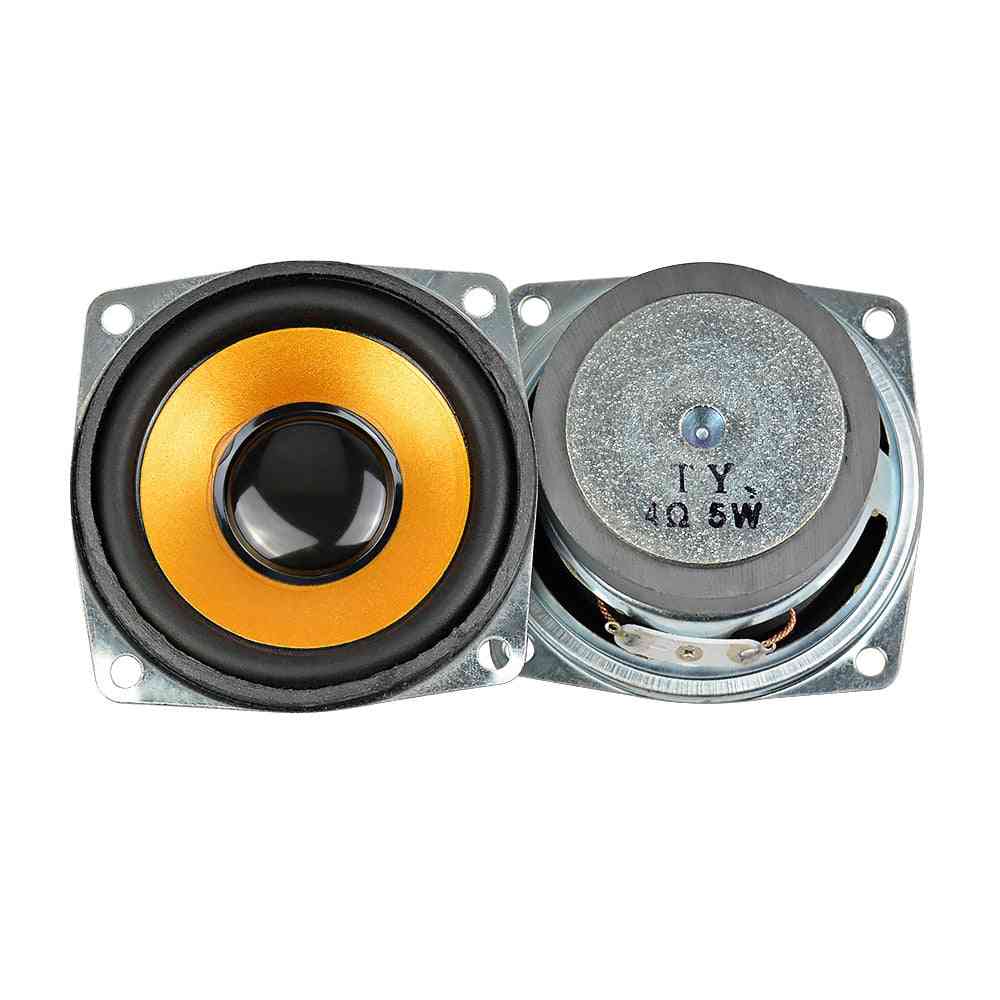 2 sztuk 4-ohm 5 W głośnik audio 2,5-calowy 66mm pełnozakresowy gumowy stożek Altavoz kwadratowy głośnik DIY dom / kino system dźwiękowy
