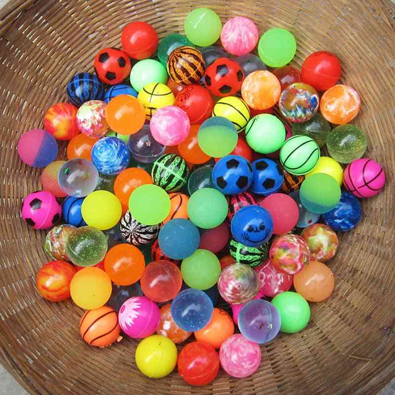 30pcs Mixed Bouncy, Solid Floating Rubber Balls