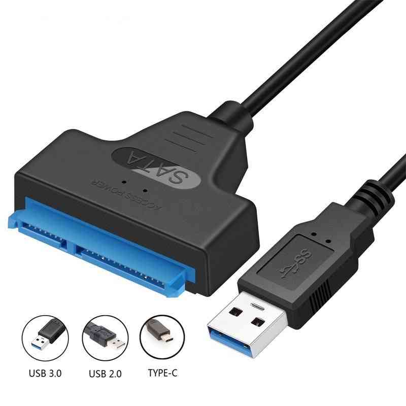 Adaptor sata la USB 3.0, până la 6 gbps, acceptă SSD / HDD extern de 2,5 inch