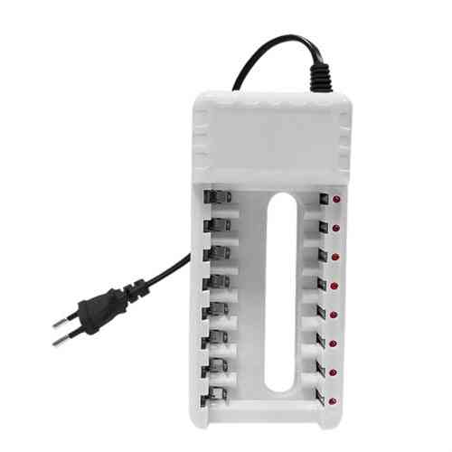 Rechargeable Battery Charger With 8 Slots And Eu Cable