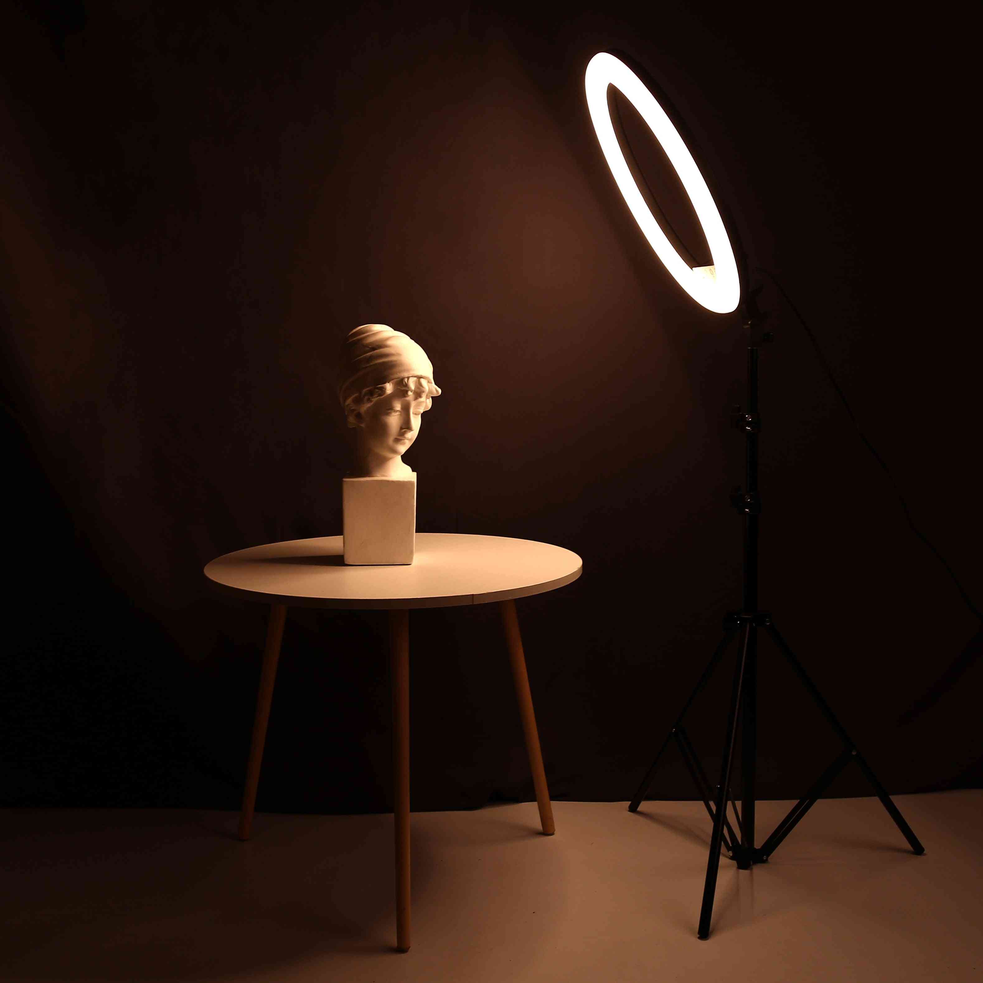 18 inch fotostudio verlichting led ring licht- aanraakbediening fotografie grote ringlamp met 2m standaard voor portret, make-up, video