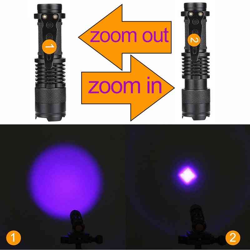 Ultraviolet Led Torch Sterilizer Zoomable Pet - Uv Lamp Flashlight