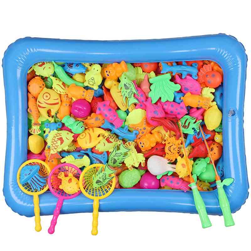 Children's Magnetic Fishing Toy With Inflatable Pool