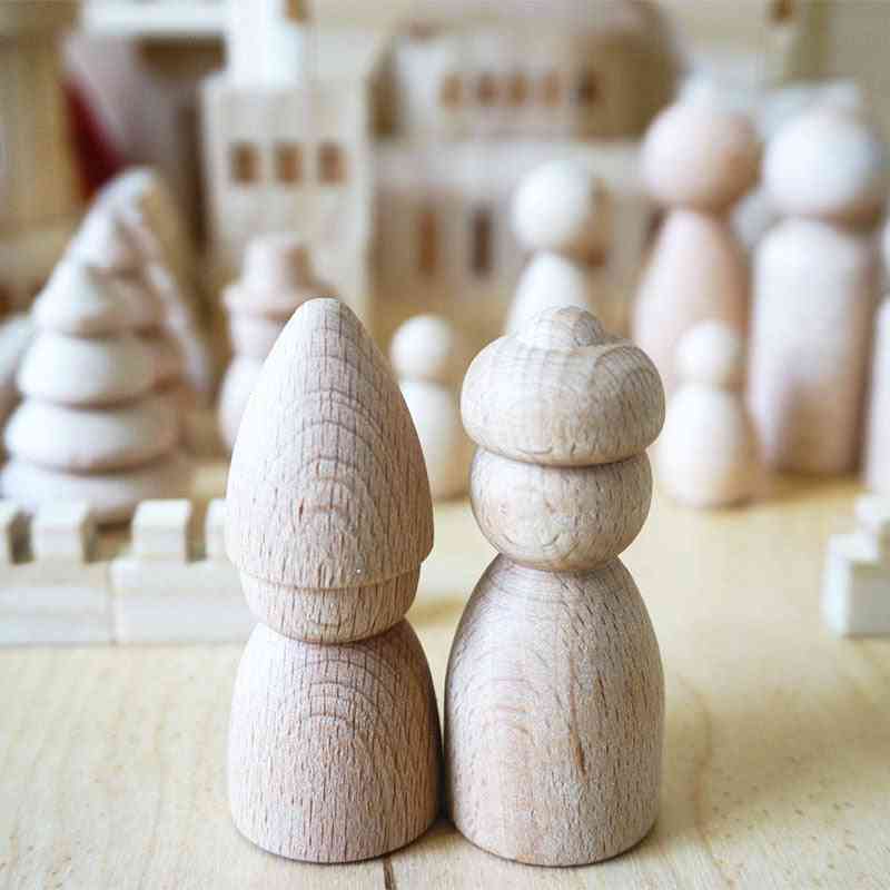 Dječje lutke - drvene figurice za izgradnju blokova