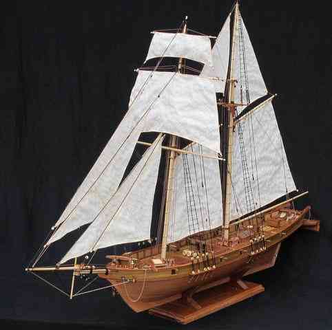 Klassiker antikes Harvey Schlachtschiff Holz Segelboot Modell -