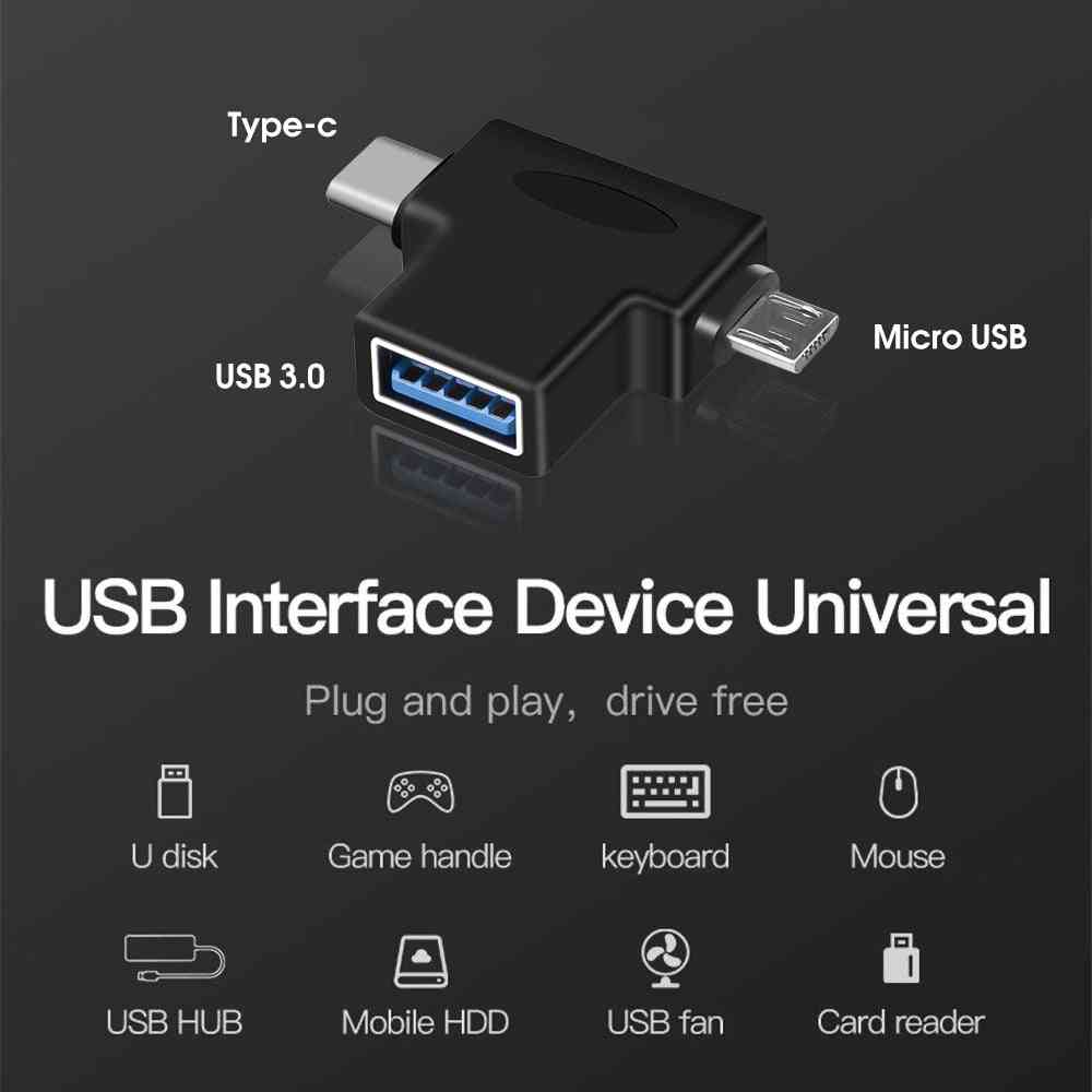 Adapter android otg USB typu c na USB 3.0 żeński, złącze męskie 5 p do telefonu / iPada / komputera