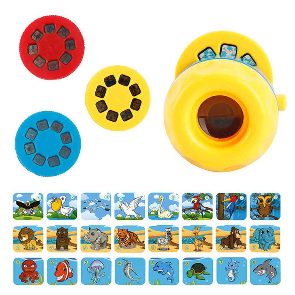 Brinquedos realistas de projeção de lanterna de câmera infantil - o brinquedo de ação do mundo animal para brinquedos educativos infantis