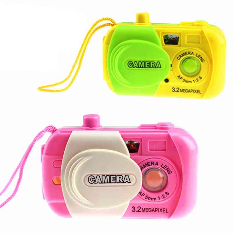 Simulación mini cámara creativa juguetes proyección para niños, educación para niños cámaras de juguete niños niñas (color aleatorio)