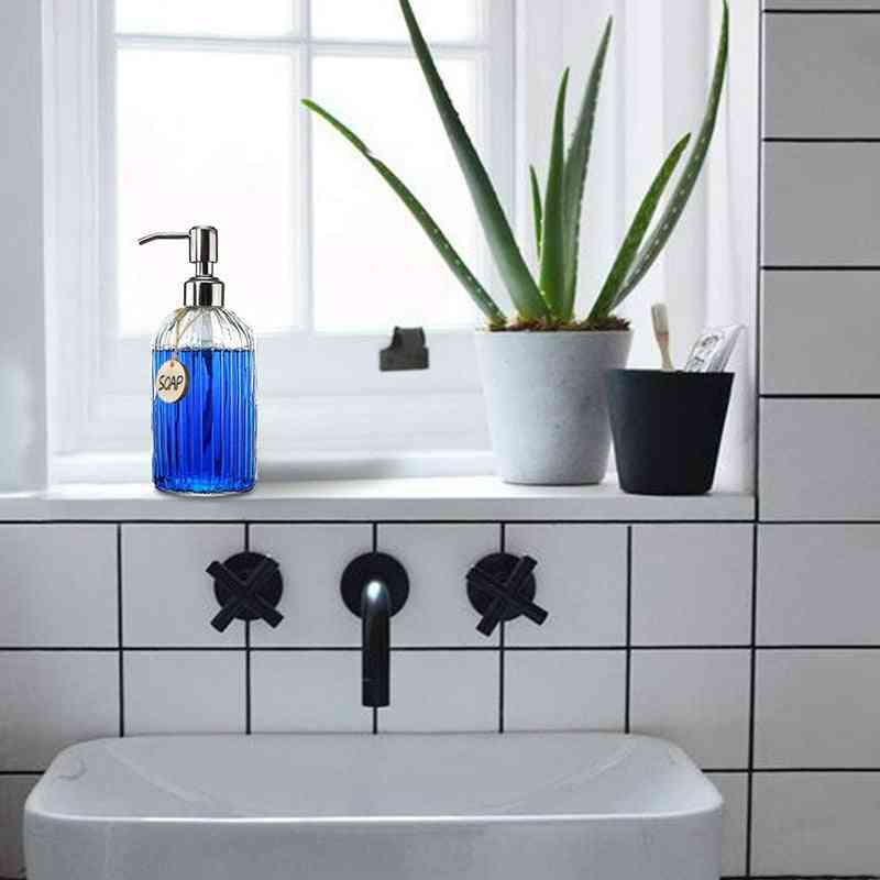 Glass Soap Dispenser With Rust Proof Stainless Steel Pump