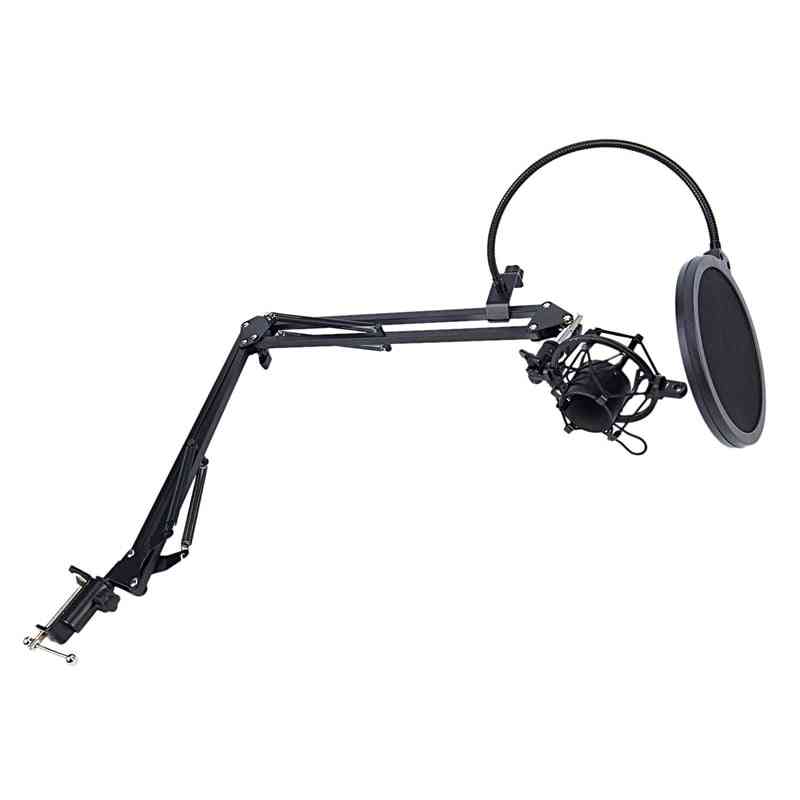 Scissor Suspension-arm For Nb-35 Microphone And Table-mounting Clamp, Windscreen Shield Kit