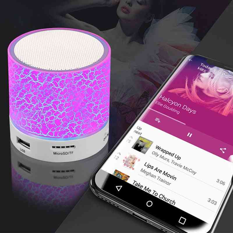 Trådlös bärbar Bluetooth-högtalare mini-ledad musik / ljud tf / usb / fm stereoljudhögtalare för xiaomi-telefon / datorkolumn