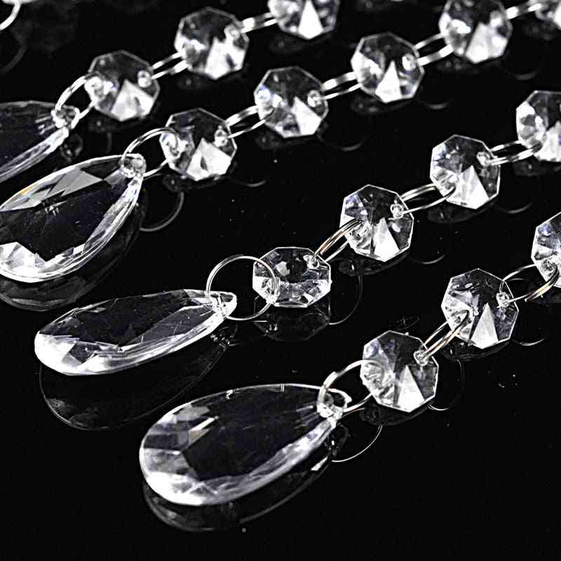 Cristal acrylique clair guirlande de perles lustre suspendus fournitures de mariage décor, guirlande décorative