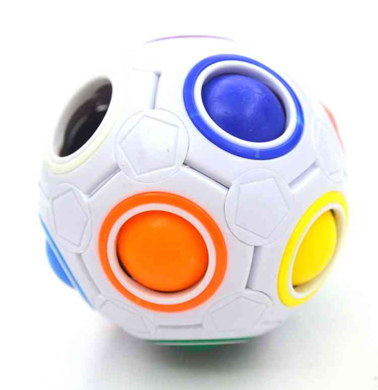 Cubo di palla arcobaleno magico, palla puzzle di velocità per l'apprendimento educativo dei bambini