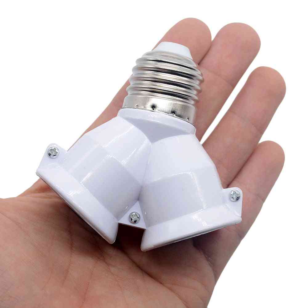 White Color Fireproof Material Converter Socket-conversion Light Bulb Base