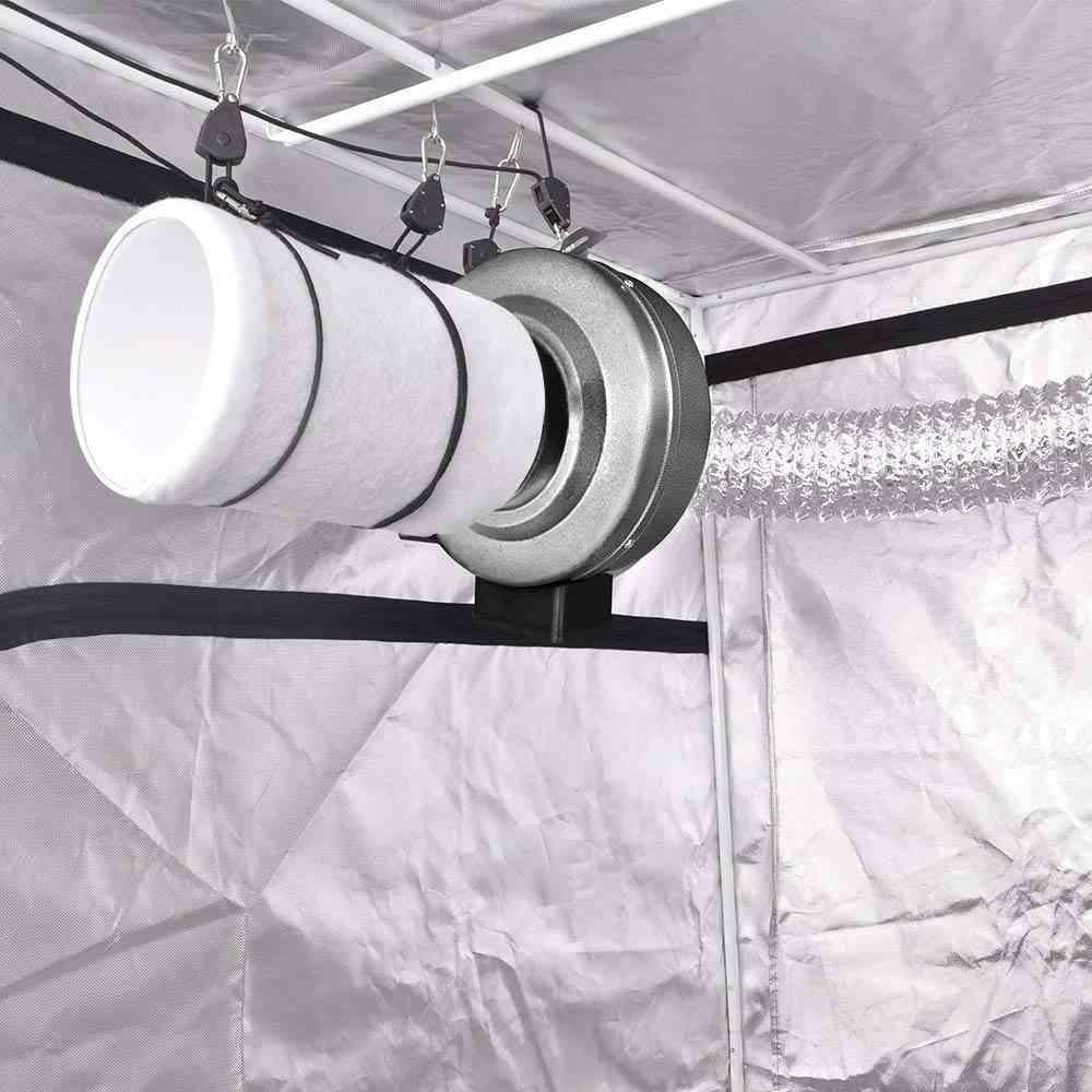 Ventilador de conducto en línea de 4 pulgadas filtro de aire-carbón de 4 '' con kits de tienda de cultivo de purificador de aire de carbón virgen de australia