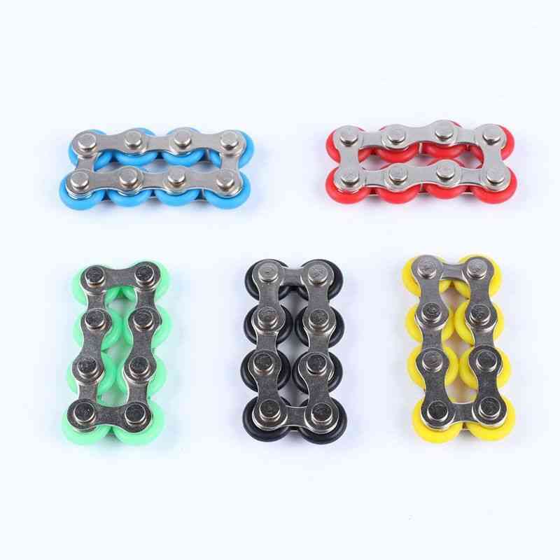 Fahrradkette zappeln Spinner Armband für Autismus und ADHS Chaney Spielzeug Anti Stressabbau für Schreibtisch - 10 Glieder