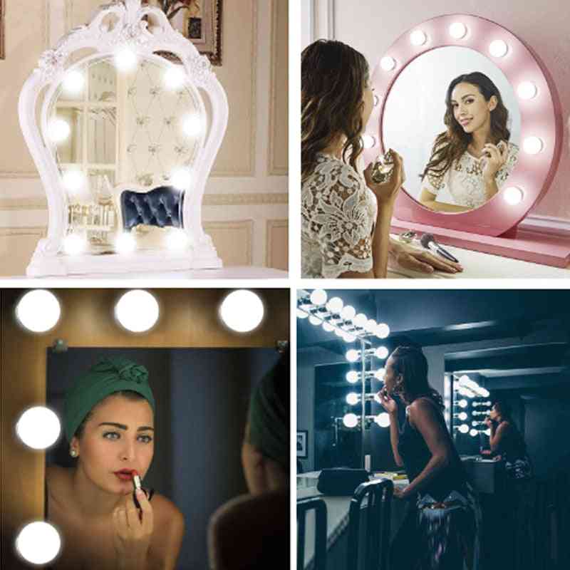 Maquillage de vanité-miroir-ampoule usb 5v lampe de maquillage, coiffeuse 6/10/14 ampoules-kit salle de bains / chambre à coucher lampes cosmétiques