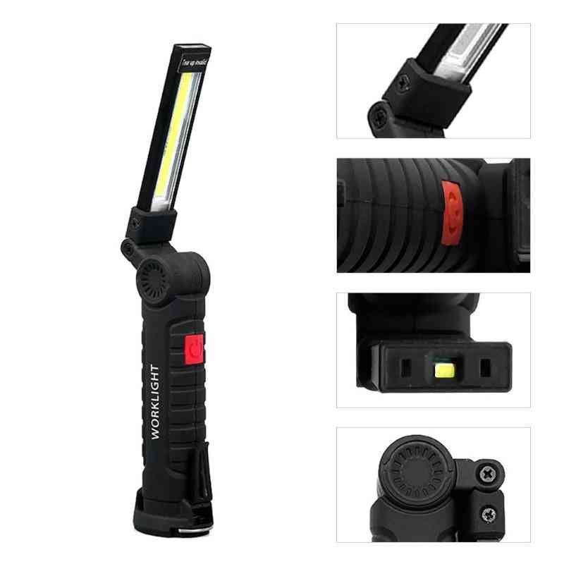 Multi-functional, Portable Cob Work Lights- Foldable Flashlight Torch