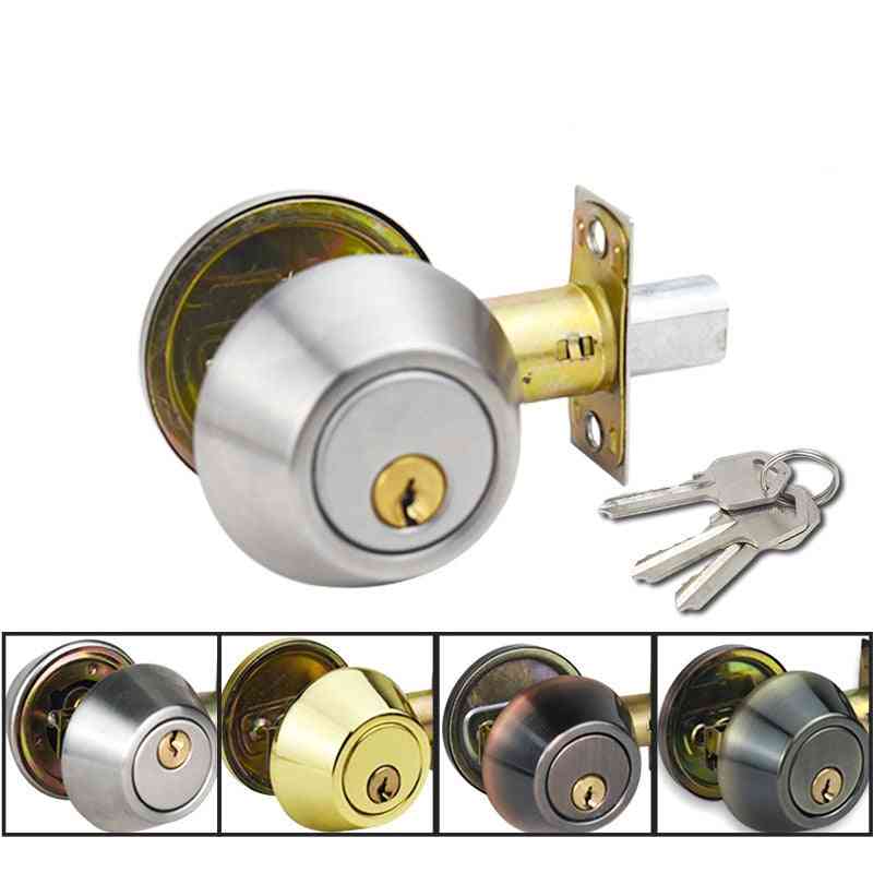 1 készlet fém belső ajtózár és kulcskerekes gömbgombok