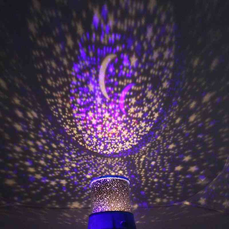 Romantická led projektorová lampa pre hviezdnu nočnú oblohu