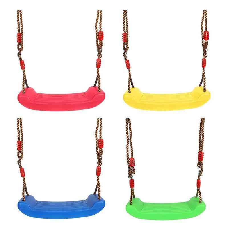 Cuerdas ajustables en altura, juguetes de interior al aire libre, silla giratoria de tablero curvo arcoíris para niños