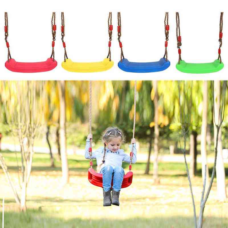 Cuerdas ajustables en altura, juguetes de interior al aire libre, silla giratoria de tablero curvo arcoíris para niños