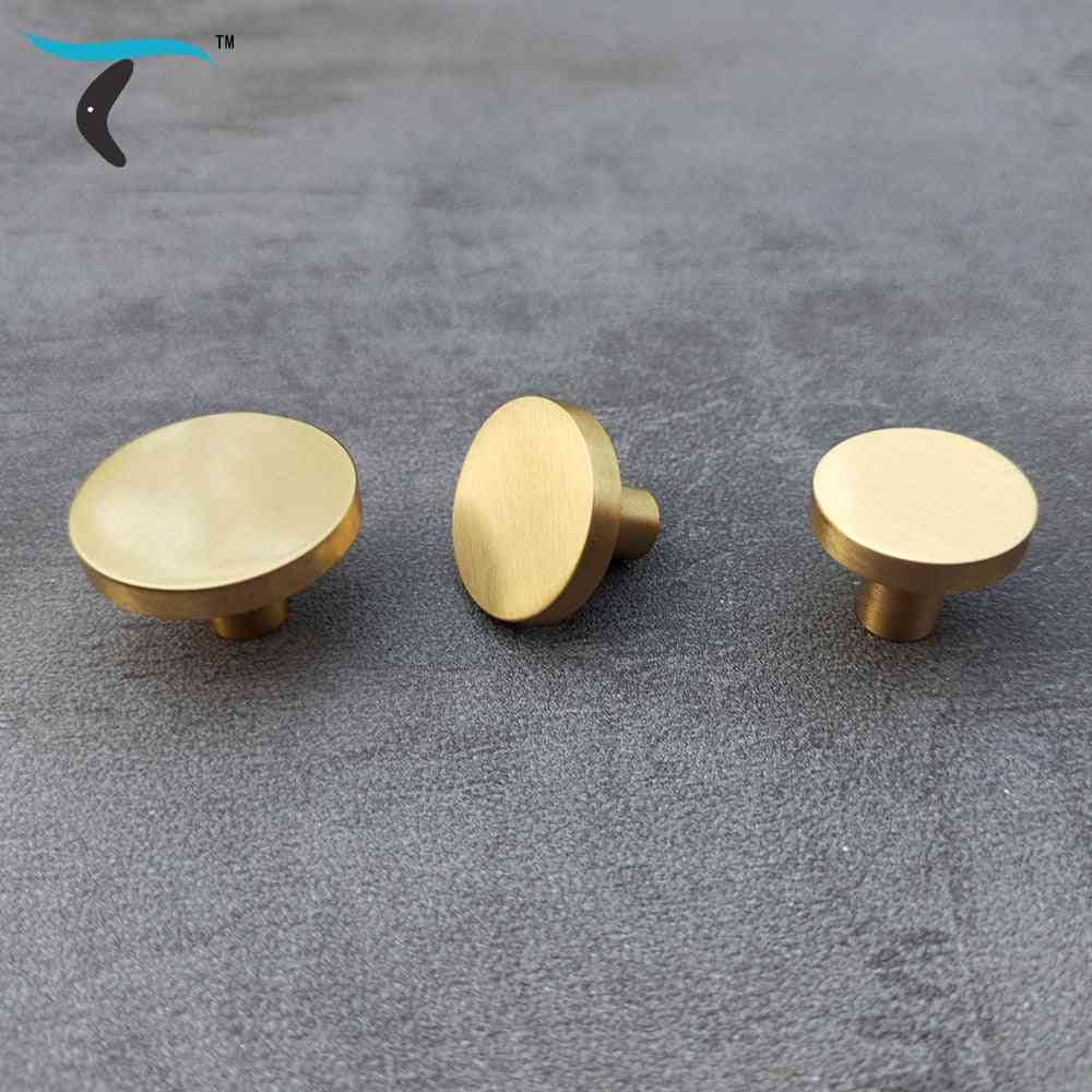 Cabinet Knobs Brass Furniture Round Handle Of Drawer And Wardrobe