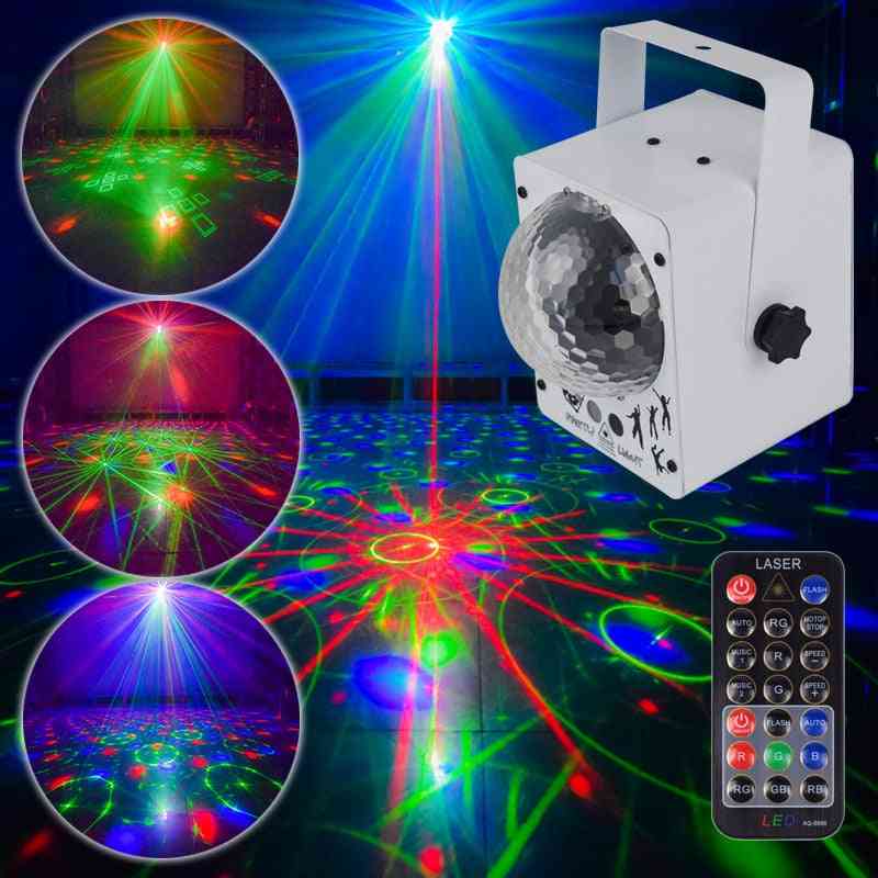 Disco laserljus rgb projektor fest dj belysningseffekt för hem bröllopsdekoration - vit