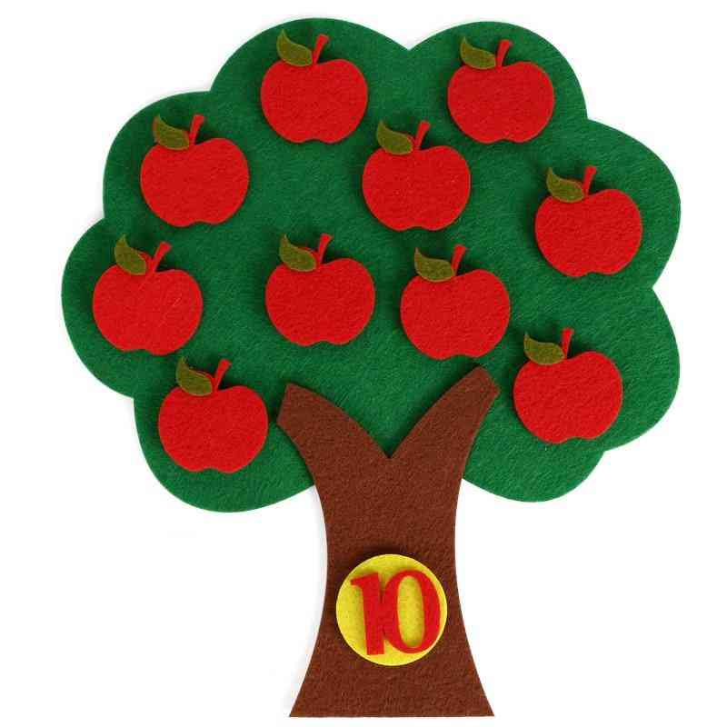 Montessori Educational Toy Puzzle, Handmade, Apple Tree