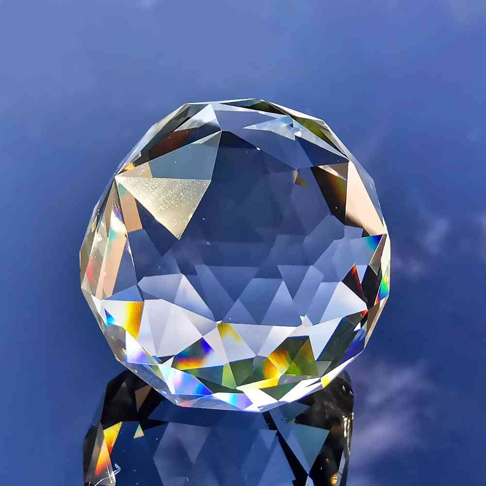 40 mm: n kristallipallo - kirkkaat kristalliprismat aurinkosuojakattokruunu riipukset - DIY-helmiverhon ripustettava koriste