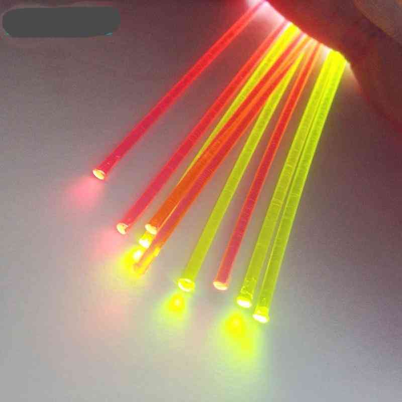 1 m / 1,5 mm / 1,0 mm / 0,75 mm / 0,5 mm nano-optische vezelverlichting kunststof led-kabel, fluorescentie flex voor geweerboogvizierverlichting - rood / 0,5 mm